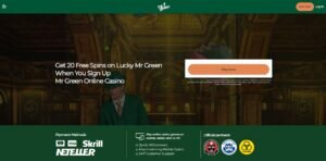 Mr Green sister sites homepage