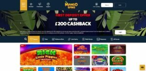 Mango Spins sister sites homepage